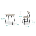 Best Choice Products 3 Piece Modern Oval Dining Table Set, Small Kitchen Dinette W/2 Chairs Black/Black