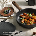 Carote 13-Pcs Nonstick Cookware Sets, Pots and Pans with Stay Cool Handles, Induction Compatible Kitchen Set, (Black)
